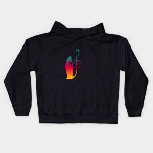 Cat Symphony Colors Kids Hoodie